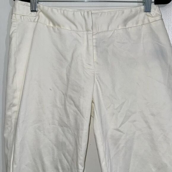 Worthington Womens Petite Modern Fit White Capri Pants 4P Cotton Blend - Picture 5 of 8